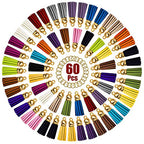 Tassels for Keychains Faux Suede Tassel for DIY Jewelry Making 60 Pcs Leather Keychain Charms Bulk & 60 Pcs Jump Rings Key Chain Rings Bulk for Cellphone Straps Pendants Crafts