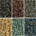 Picasso 6 Color Set 51GM Miyuki Round Rocaille Seed Beads Size 11/0, Each in 2", 8.5 Gram Tube