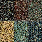 Picasso 6 Color Set 51GM Miyuki Round Rocaille Seed Beads Size 11/0, Each in 2", 8.5 Gram Tube