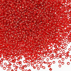 Seed Beads Red 200 Grams About 6500pcs, 3mm 8/0 Glass Craft for Making Earrings, Bracelets, Pendants, Waist Jewelry,DIY Handmade Seed Beads（Red Silver Lined ） - color: Red Silver Lined, size: 3mm