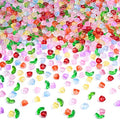 PAGOW 320PCS Tulip Flower Beads Glass Translucent Bracelet Beads Colorful Handcrafted Crystal Loose Glass Beads for Spring Summer DIY Jewelry Making Gifts - color: Tulip-320pcs Bright Colors