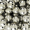 50 Round Silver Acrylic Beads 20mm Diameter with 2.6mm Hole - color: Silver, size: 20mm