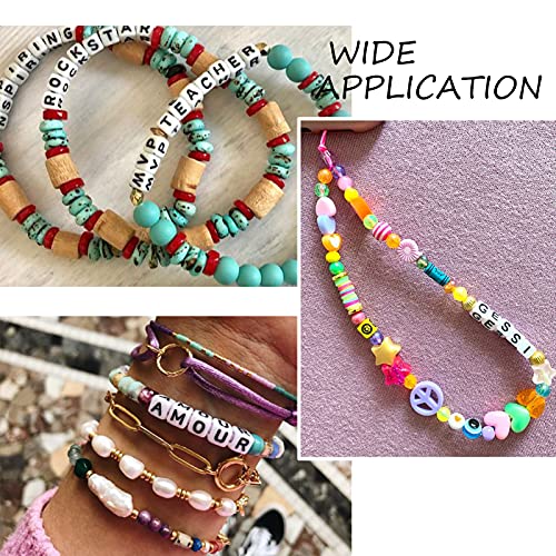 FASHEWELRY 300Pcs Cube White Acrylic Letter Beads 6x6mm Letter U Alphabet Beads for DIY Bracelet Necklace Jewelry Making - color: Letter U, size: 6x6x6mm