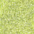 Miyuki Delica Seed Beads – Size 11/0 (1.6 mm), DB0147, Silver-Lined Chartreuse, 7.2 g, Approx. 1440 Beads, Made in Japan - color: DB0147 - Silver-Lined Chartreuse