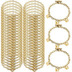 Hicarer 45 Pieces Bracelet Chains with OT Toggle Clasp Stainless Steel Bracelet Link Chains DIY Jewelry Making Supplies for Women Jewelry Crafts(Gold) - color: Gold