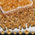 560 Pcs Faceted Rondelle Crystal Beads - Spacer Beads for DIY Craft Bracelets Charms Wind Chimes, 4/6/8mm (Champagne Gold) - color: Champagne Gold