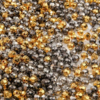 8mm Acrylic Beads 600pcs AB Golden&Silver Spacer Bubble Bead Plastic Crafts Beads for DIY Necklaces Bracelets Earrings Jewelry Making (Golden&Silver&Grey) - color: golden&silver&grey