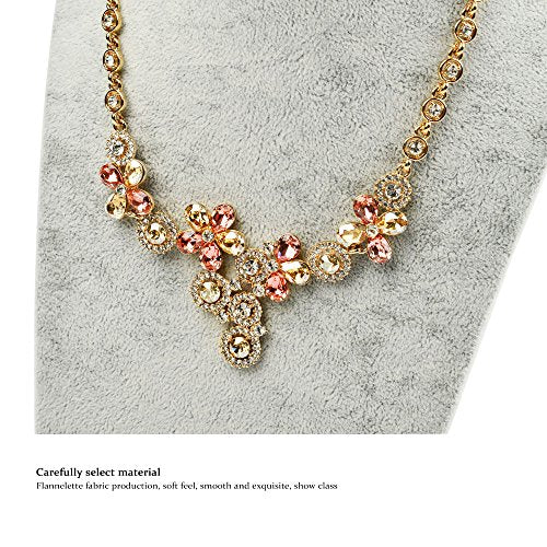 Oirlv Velvet 3-Dimensional Jewelry Stand Necklace Pendant Chain Jewelry Bust Display Holder/necklace bust (H:11.42") - size: H11.42"