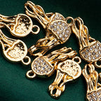 Pack of 20 Rhinestone Charms Gold Plated Pendants Pave Crystal Accessories for Necklace Bracelet Jewelry Making DIY Crafting - color: (Jellyfish)VID61801