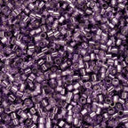 John Bead 25g Cylin Beads Purple Silver Lined 11/0 Glass Cylindrical Seed Beads for Jewelry Bracelets Necklaces Earrings Making Embroidery - color: Purple Silver Lined