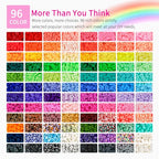 Friendship Bracelet Making Kit 96 Colors, 900pcs Letter Beads, 100pcs Number Bead, Gold Silver Spacer Charms for Concert Bracelets Jewelry Craft - color: Friendship Style
