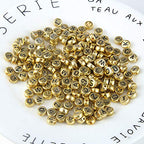 Letter Beads 1000pcs Acrylic Alphabet Letter Beads A-Z Letter for Jewelry Making (Gold) - color: gold