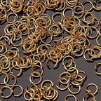 DanLingJewelry 200 pcs 304 Stainless Steel 23 Gauge Open Jump Rings 5mm for Jewelry Making Connectors Jewelry Finding Golden Color - color: 200 pcs - ф5mm δ 0.7mm - Golden