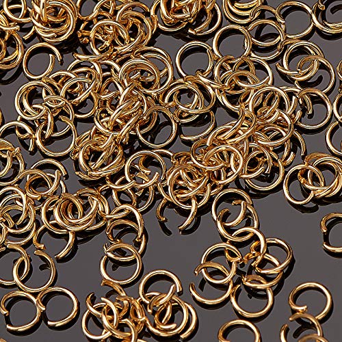 DanLingJewelry 200 pcs 304 Stainless Steel 23 Gauge Open Jump Rings 5mm for Jewelry Making Connectors Jewelry Finding Golden Color - color: 200 pcs - ф5mm δ 0.7mm - Golden
