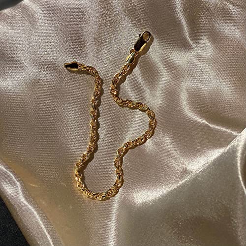 DEARMAY 14K Gold Plated Ankle Bracelets Set for Women Waterproof, Anklets for Women Cuban Link Layered Pack Jewelry Gift - color: Gold Anklet-S