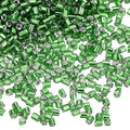 uxcell 1400Pcs Glass Bugle Beads, 1.5x1.5mm Tube Mini Loose Glass Seed Spacer Bead for DIY Earrings Necklaces Bracelets Jewelry Making (Silver-Dark Green) - color: Silver-Dark Green, size: 1.5x1.5mm