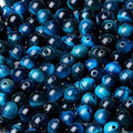 LAIDANLA Aquamarine Tiger's Eye 6mm Stone Beads Round Loose Gemstone Stone Beads for DIY Bracelet Necklace Earrings Jewelry Making Polishing Beading Crystal 96PCS 2 Strand 32" - color: N-Aquamarine Tiger's Eye, size: 6mm