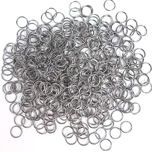 1000Pcs 12mm Stainless Steel Jump Rings 18 Gauge Metal O Rings Close but Unsoldered Single Loop Connector Rings for Jewelry Necklaces Bracelet Earrings Keychain DIY Making - color: dark silver, size: 12mm