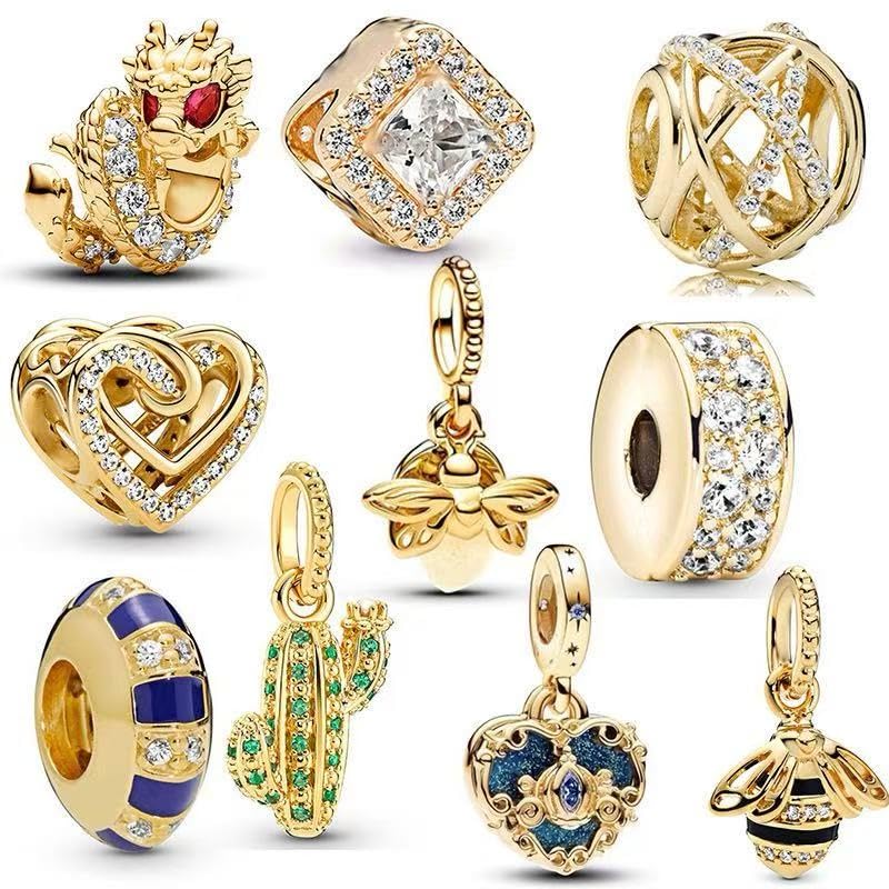 10 Pack Silver Charms,CZ Pendant Charms for Bracelets and Necklaces, DIY Jewelry Accessories,Jewelry Charm Set for Women Wife Gift.Birthday Gift - style: set19