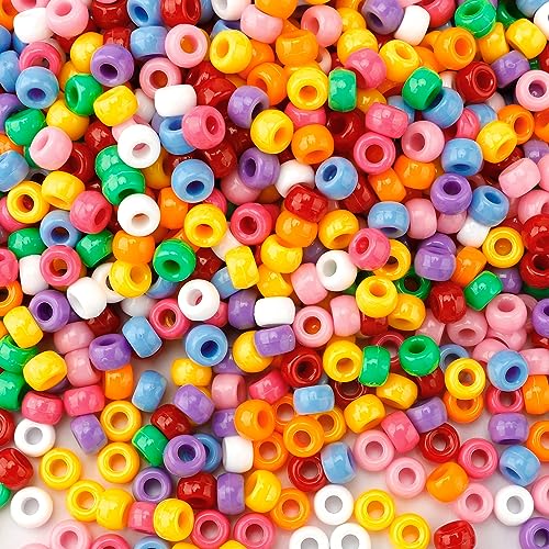 QPIXVB 1100PCS Pony Beads,Friendship Bracelet Beads Colored,Bead for Jewelry Making,Cute Small Pony Bead for Bracelets Making Hair Crafts,Jewelry Making Supplies for Adults - color: mixture beads