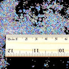 200g Iridescent Glass Tiny Bubble Beads, No Hole Micro Mini Round Clear Water Droplets Beads Bubble Pixie Dust Mixed Sizes for Resin Filler Nail Art Dollhouse Bath Tub - color: 200G