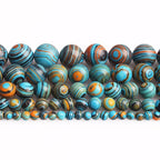 Zenkeeper 108 Pcs Blue Malachite Beads for Jewelry Making 8 MM Blue Malachite Gemstones Loose Stone Beads - color: Blue Malachite, size: 8MM, 108pcs