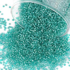 10100 Pcs Size 11/0 Glass Seed Beads, 2 mm Aqua Small Mini Spacer Loose Pony Beads for Jewelry Making and DIY Crafts - color: Aqua, size: Small