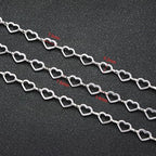 UMAOKANG 3 Meters Heart Chain for Jewelry Making Stainless Steel Chain Roll with Jewelry Supplies Findings Women Necklace Bracelet DIY - color: Heart Silver