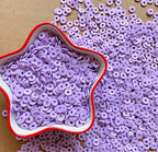 3000Pcs Flat Round Polymer Beads Vinyl Heishi Beads for Jewelry Making Women Necklace Bracelet Earrings(07-Purple) - color: 07-Purple