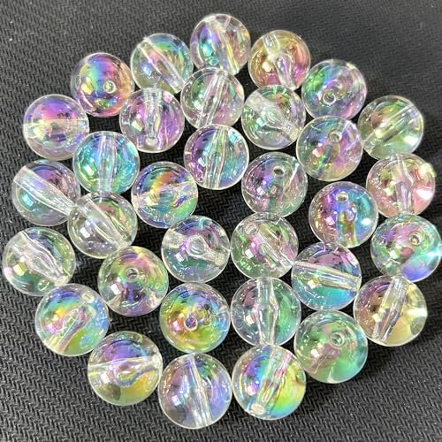 Mixed Lots Shiny AB Color Acrylic Bead DIY Beading Hairband Bracelets Necklace Craft Embelishment (Clear AB) - color: Clear AB