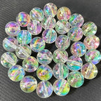 Mixed Lots Shiny AB Color Acrylic Bead DIY Beading Hairband Bracelets Necklace Craft Embelishment (Clear AB) - color: Clear AB