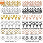 600Pcs Chain Extender Set for Jewelry Making,Necklace Bracelet Chain Extender Chains Extension Tails with Lobster Claw Clasps and Open Jump Ring for Necklaces Bracelet,Anklets,Jewelry Making Supplies - color: 600pcs Gold,Silver,Rose gold,Gun black