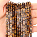 BONNY BOXX 150PCs Natural Classic Tiger Eye Spacer Beads, Loose Semi Precious Flat Round Gemstone Heishi Disc Stone Beads for Beading Jewelry Making 4mm*2mm - color: Classic Tiger Eye, size: 4MM*2MM
