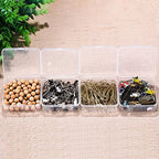 SATINIOR 12 Pack Clear Plastic Beads Storage Containers Box with Hinged Lid for Beads and More (2.12 x 2.12 x 0.79 Inch) - size: 2.12 x 2.12 x 0.79 Inch