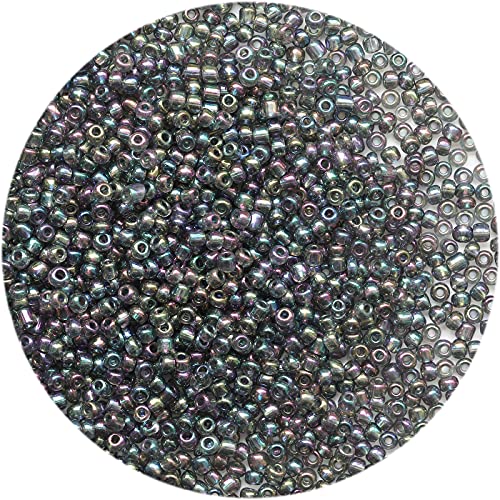 Bulk 4mm Gray Seed Beads for Jewelry Making 110 Grams About 1600pcs,6/0 Glass Craft Beads for Making Earrings, Bracelets, Pendants, Waist Jewelry, DIY Handmade Seed Beads（Gray） - color: Gray, size: 4mm