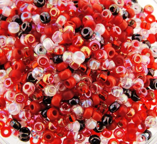 Miyuki Round Seed Beads Size 8/0 22g Stawberry Fields Mix