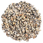 500 pcs Natural Chip Stone Beads, Dalmatian 5-8 mm Irregular Gemstones Healing Crystal Loose Rocks Bead Hole Drilled for Jewelry Making Bracelet - color: Dalmatian