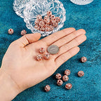 Craftdady 30Pcs 12mm Crystal Rhinestone Rondelle Spacer Beads Rose Gold Disco Ball Loose Beads for Jewelry Making Hole:3mm - color: Rose Gold-12x10mm