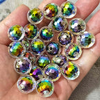 Mixed Lots Shiny AB Color Acrylic Faceted Bead DIY Beading Hairband Bracelets Necklace Craft Embelishment (Gradient) - color: Gradient