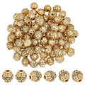 UNICRAFTALE About 100Pcs Tibetan Barrel Beads 7mm Antique Gold Beads Rondelle Spacer Beads with Large Hole Beading Bracelet Making Beads for Bracelet Jewelry Making Accessories Hole 1.8mm