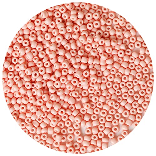 Bala&Fillic Light Pink Color 4mm Seed Beads About 1200pcs/100Grams in Bag, 6/0 Glass Craft Beads for Making Bracelet and Necklace (Light Pink) - color: Light Pink -4mm