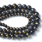 45pcs 8mm Natural Blue Black Lapis Lazuli Jade Beads for Jewelry Making Round Loose Beads DIY Bracelets Necklaces Energy Healing Stone Beads 15"(8mm, Blue Black Lapis Lazuli Jade) - color: Blue Black Lapis Lazuli Jade, size: 8mm