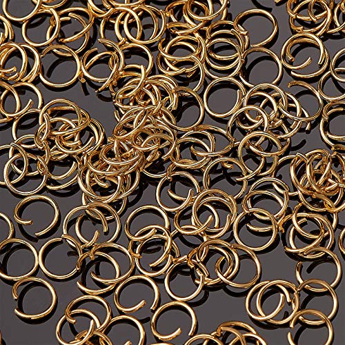 DanLingJewelry 200 pcs Golden Color 304 Stainless Steel 20 Gauge Open Jump Rings 7mm for Jewelry Making Connectors Jewelry Finding - color: 200 pcs - ф7mm δ 0.8mm - Golden