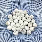 MJDCB AAAA Natural Stone Beads White Howlite Turquoise Round Loose Beads for Jewelry Making 15" (6mm) - color: White Howlite, size: 6mm