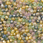 0.9 oz (25g) Mix of 280pcs 4mm Round Faceted Fire Polished Czech Glass Beads, Golden Shades - color: 4mm Gold Mix, size: 25 g