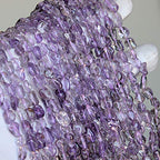 MJDCB Natural Irregular Shape Stone Beads 6-8mm Lilac Amethyst Gemstone Energy Crystal for Jewelry Making Bracelet Necklace - color: Lilac Amethyst