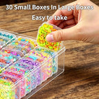 Bead Organizer Box, 31 Pcs Clear Plastic Storage Containers with Hinged Lids Mini Boxes for Jewelry Making, Crafts, DIY, Seed, Small Parts - size: 31 Compartments
