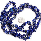 Genuine Lapis Lazuli Chips Gemstone Beads 5-8mm Irregular Shaped Crystal Chip Stone Loose Bead for Jewelry Making 1 Strand 32" - color: Lapis Lazuli