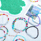 2000pcs Glass Seed Beads Bulk, 4mm 6/0 Mini Pony Spacer Small Individual Color Seed Beads for DIY Bracelet Necklaces Wrist Jewelry Making, Light Green - color: Light Green