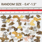 stino 100g Metal Pendant Charms for Jewelry Making, Bulk Silver & Gold Plated Charms for Braclet Necklace Crafts, Animal Plant Flower Pet and so on - color: Bear Mixed Color